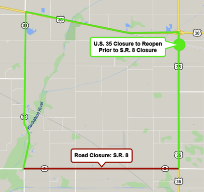 INDOT schedules S.R. 8 road closure